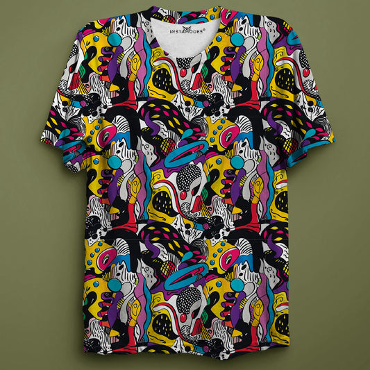 Abstract Party Printed T-Shirt
