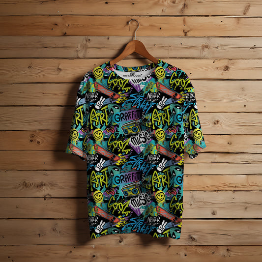 Music Art Oversized T-Shirt