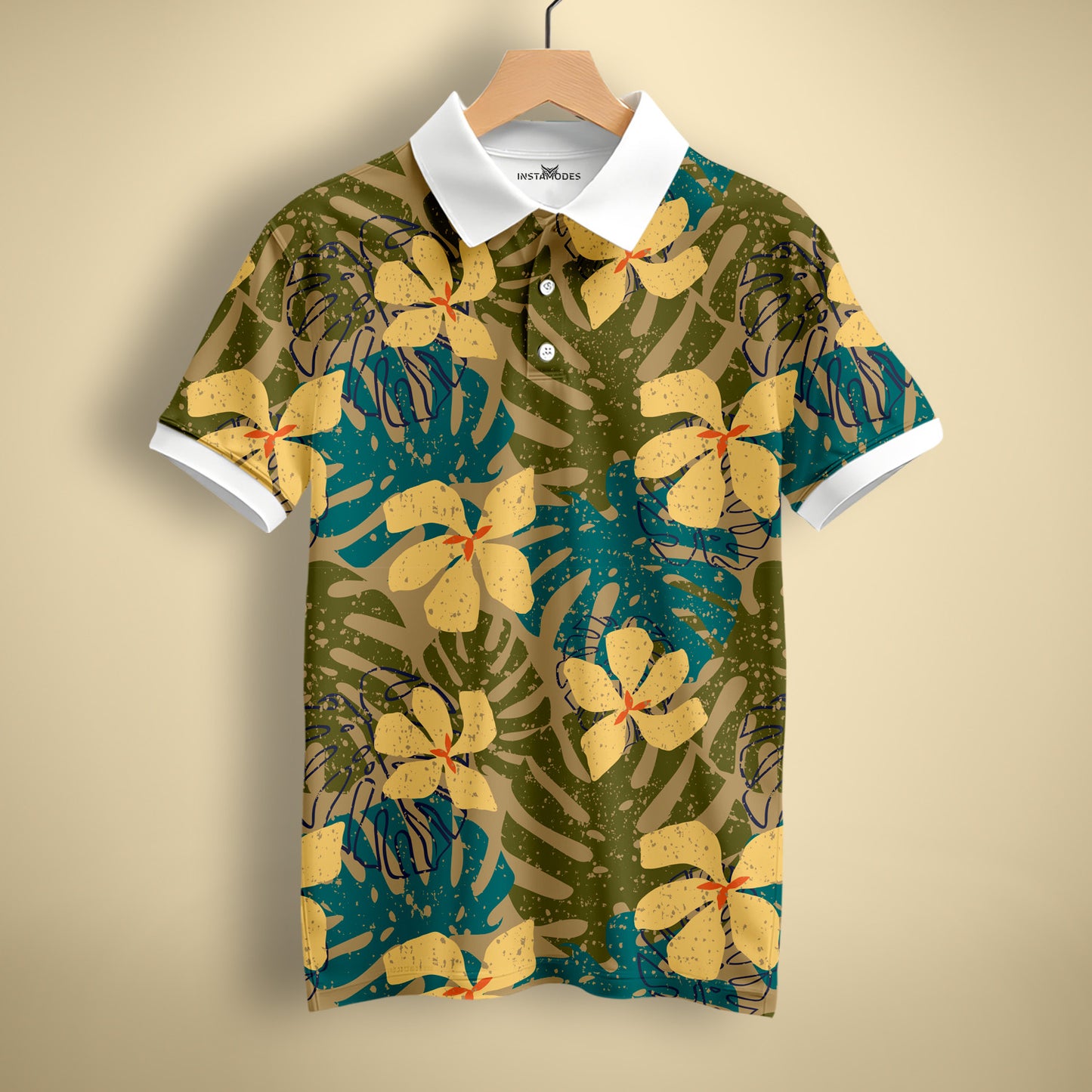 Yellow Flower Polo T-Shirt